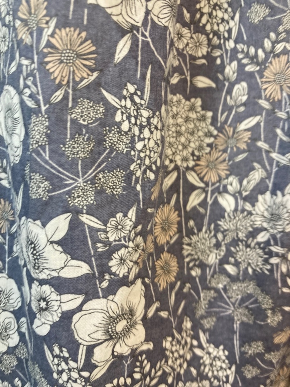 Studio Sanderson Uniqlo Botanical Floral Print Top Blouse Cottagecore Peasant XL - Picture 5 of 11